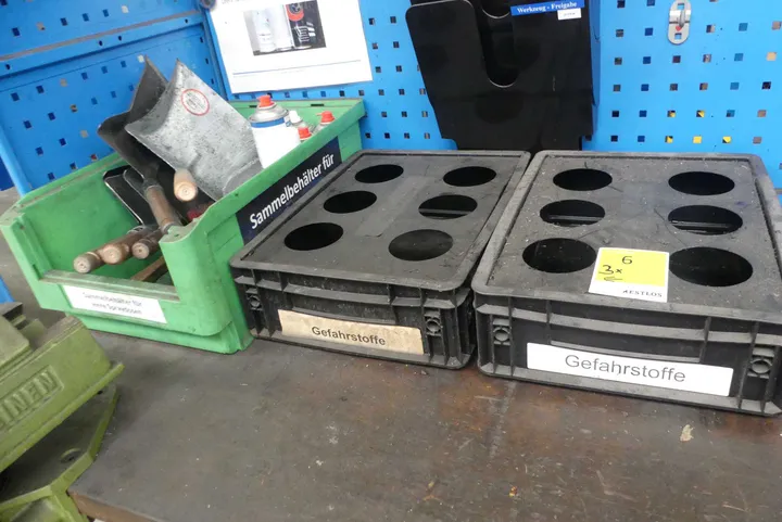3x Sammelbox für Gefahrstoffe/Werkzeuge